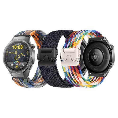 适用华为GT6pro降落伞编织磁吸手表带5pro智能watch5腕表带gt4新款3运动2磁吸watch4pro春buds2夏男女Runner2