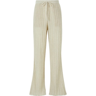 【折扣】LE 17 SEPTEMBRE 夏季女细褶棉质混纺微喇裤休闲裤