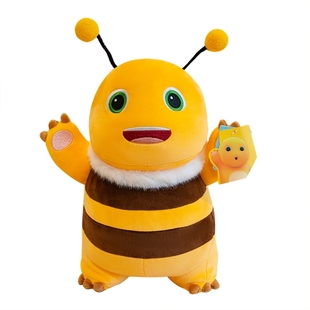 正版可爱蜜蜂奶龙公仔玩偶儿童生日变身毛绒玩具女友女生抱枕礼物