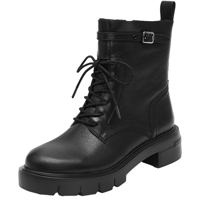 思加图荒野玫瑰英伦风厚底马丁靴