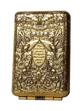 三开锌合金金属烟盒高档浮雕