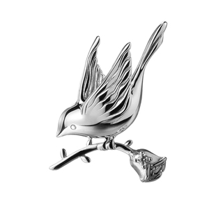 宇宙记号「千里传情-飞鸟」银胸针 我想见你 趁花未凋 当爱未老