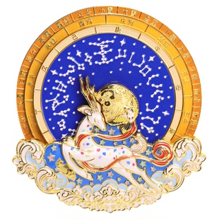 敦煌研究院二十八星宿金属旋转冰箱贴博物馆文创磁贴九色鹿新款