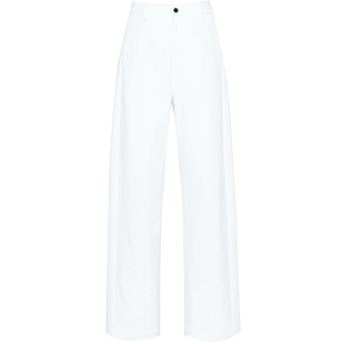 夏莫卡白色直筒裤2026新款米粒绣工艺解构显瘦抗皱免烫西装裤9788