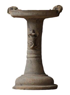 仿古陶器老鼠灯台摆件仿古灯台油灯摆设中式复古收藏艺术品老物件