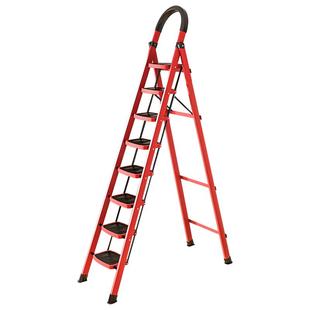 梯子家用人字梯折叠伸缩加厚楼梯铝合金加高阁楼爬楼梯踏板七步梯