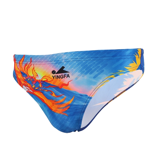 英发三角竞速泳裤比赛训练游泳印花三角泳裤儿童男童中大童学生裤