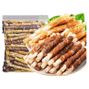 狗狗零食牛皮磨牙棒鸭肉干小型犬宠物洁骨除齿棒咬胶专用耐咬口臭