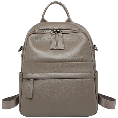 朱尔真皮双肩包女高级感电脑背包