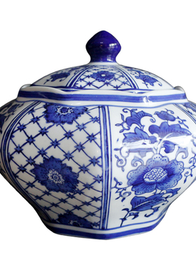 景德镇陶瓷地中海风储物罐花瓶