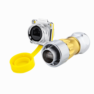 凌科DH24防水rj45航空插头连接器对接头室外网络双通头网线延长器