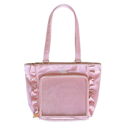 Baachoo原创 花边通勤缎面托特花园痛包中食量娃包单肩手提肩包