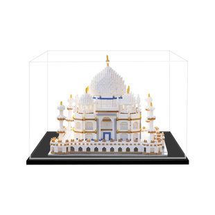 适用乐高21056微积木泰姬陵建筑手办透明防尘罩模型亚克力展示盒