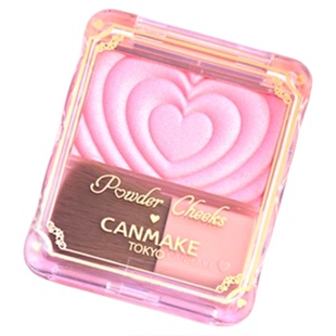 日本CANMAKE井田砍妹爱心腮红单色自然光泽高光小巧camake便携p05