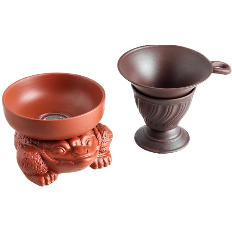 紫砂茶漏不锈钢茶滤功夫茶具配件陶瓷滤器茶漏斗茶隔托倒茶过滤器