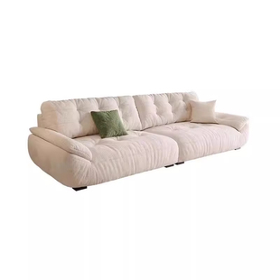 法式小户型奶油风客厅多功能太空云沙发新款雪尼尔直排沙发组合