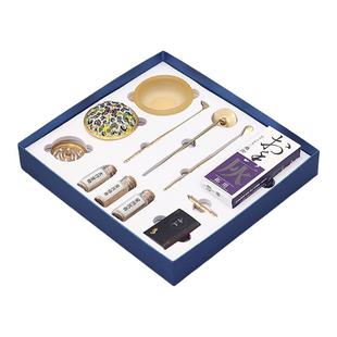 赐福香篆套装用品工具家用入门打香篆香熏炉灰压香模香道套装礼盒