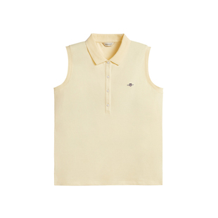 【出色POLO】GANT/甘特26春夏女士珠地棉修身显瘦背心无袖polo衫