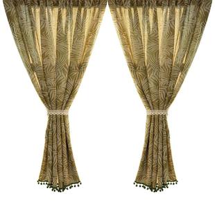 美式复古法式窗帘南洋中古复古透光不透人纱帘半帘门帘免打孔安装