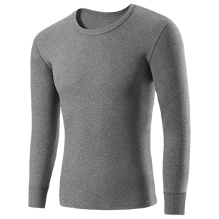 浪莎男士纯棉秋衣单件上衣2025新款上身保暖内衣贴身打底全棉毛衫