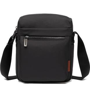 菲都狄都男士商务斜跨包帆布学院风防水单肩包休闲斜挎包户外男包