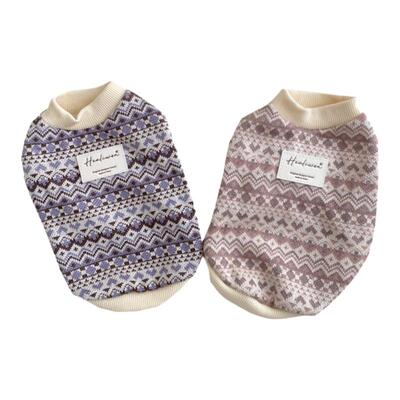 费尔岛宠物猫咪狗狗毛衣秋冬季