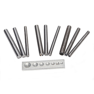 锻钢平头/蘑菇头/松石镶嵌头空心铆钉安装敲杆 皮革柳丁工具 多规