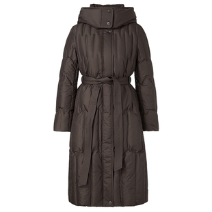 NAERSI娜尔思长款白鸭绒/高克重羽绒服女2025年冬季新款保暖外套