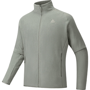 安踏火壳抓绒衣男款大地之壳3.0抗静电摇粒绒外套立领运动上衣男