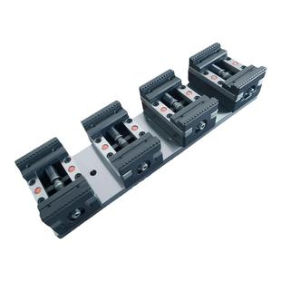 无双多工位自定心平口钳精密台钳多夹位快速并列虎钳四轴CNC夹具