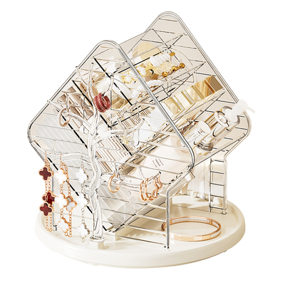 高级感旋转化妆品收纳盒桌面整理