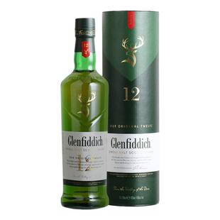 格兰菲迪12年 Glenfiddich 单一麦芽威士忌 原瓶进口洋酒 700ml