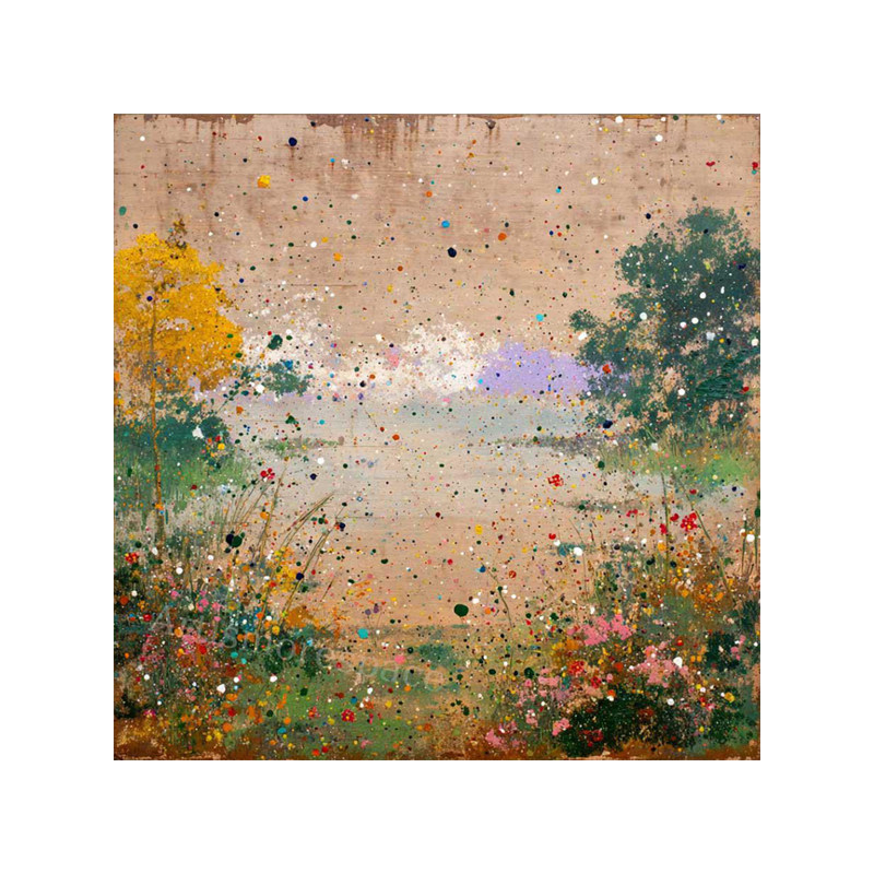 可班手绘油画彩汀野趣沙肌理画