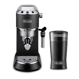德龙泵压式EC685半自动咖啡机电动磨豆机两件套意式美式家用小型