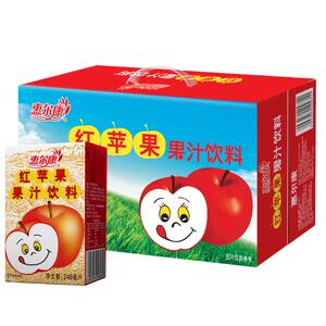 惠尔康红苹果整箱24盒黄金桃果汁