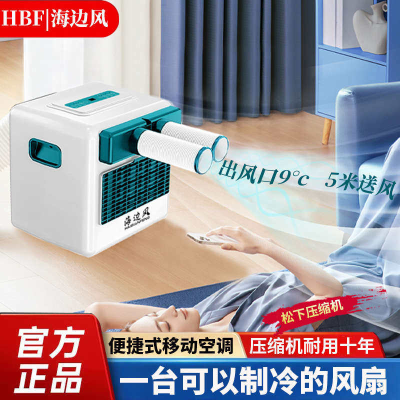 海边风可移动空调单冷压缩机制冷一体机家用小型无外机免安装厨房