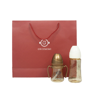 格罗咪咪Grosmimi吸管杯婴儿童宝宝水杯新生儿礼盒喝奶瓶套装送礼