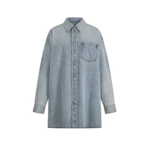 SHORT SENTENCE设计师品牌LOOKNOW春夏新款大廓形长款牛仔衬衫