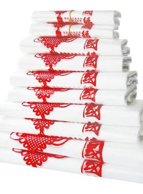 白色中国结塑料袋手提背心式袋商用家用一次性环保外卖超市可批发