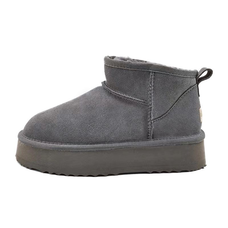 澳洲AUSLUX秋冬女鞋羊毛厚底雪地靴舒适迷你短筒超轻发泡底LUX370