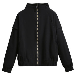 黑色立领棒球服外套女薄款2026春秋季新款超火小众不撞款夹克上衣