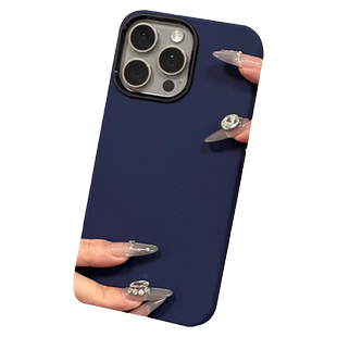 17e四代真液态蓝色适用苹果16pro手机壳iPhone15promax液体硅胶午夜蓝ip12纯色14防摔全包13pm高级感男3c认证
