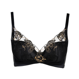 黑天鹅无钢圈蕾丝文胸上托防下垂聚拢内衣女美背收副乳调整型胸罩