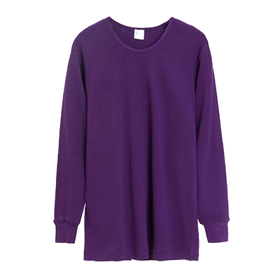 全棉红豆保暖女士低圆领男士秋衣