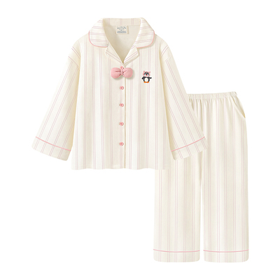 奶fufu纯棉睡衣女春秋长袖家居服