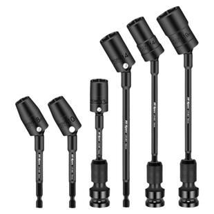 电动扳手电钻加长万向光伏电站六角套筒360度转向套筒工具13/14mm