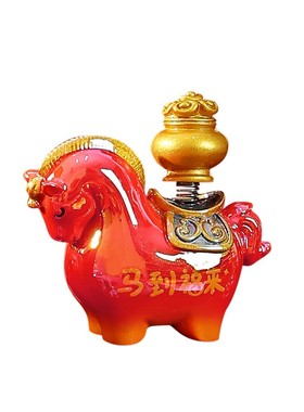 马到亨通电镀卡通盲盒摆件吉祥物