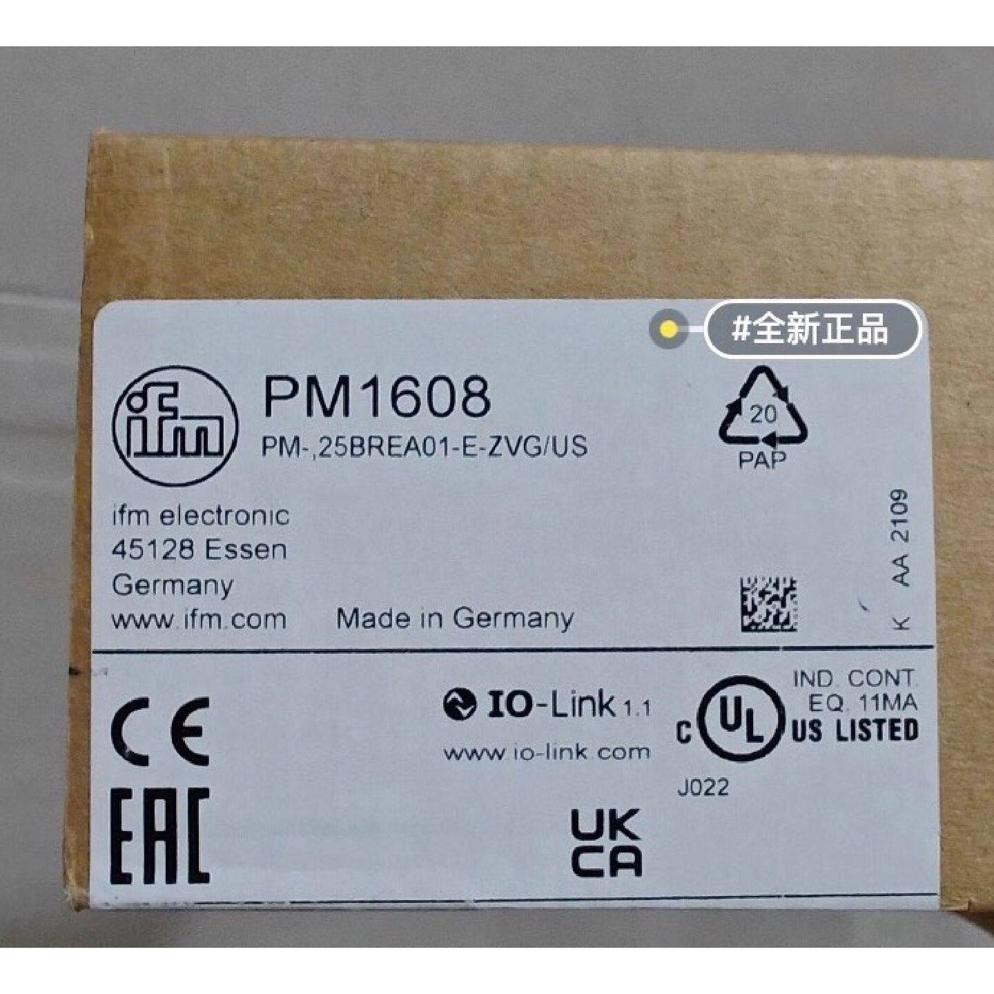 PM1608德国ifm易福门传感器