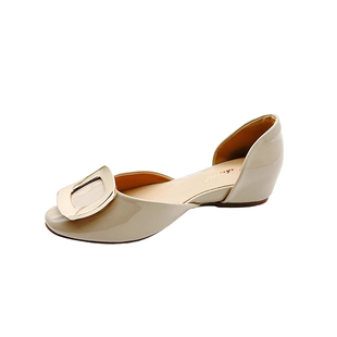 法式优雅内增高玛丽珍鞋女2026新款金属方扣中空透气防滑浅口凉鞋