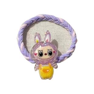 5个卡通新款拉布布头绳儿童可爱甜美皮筋少女彩色发绳高弹力头饰